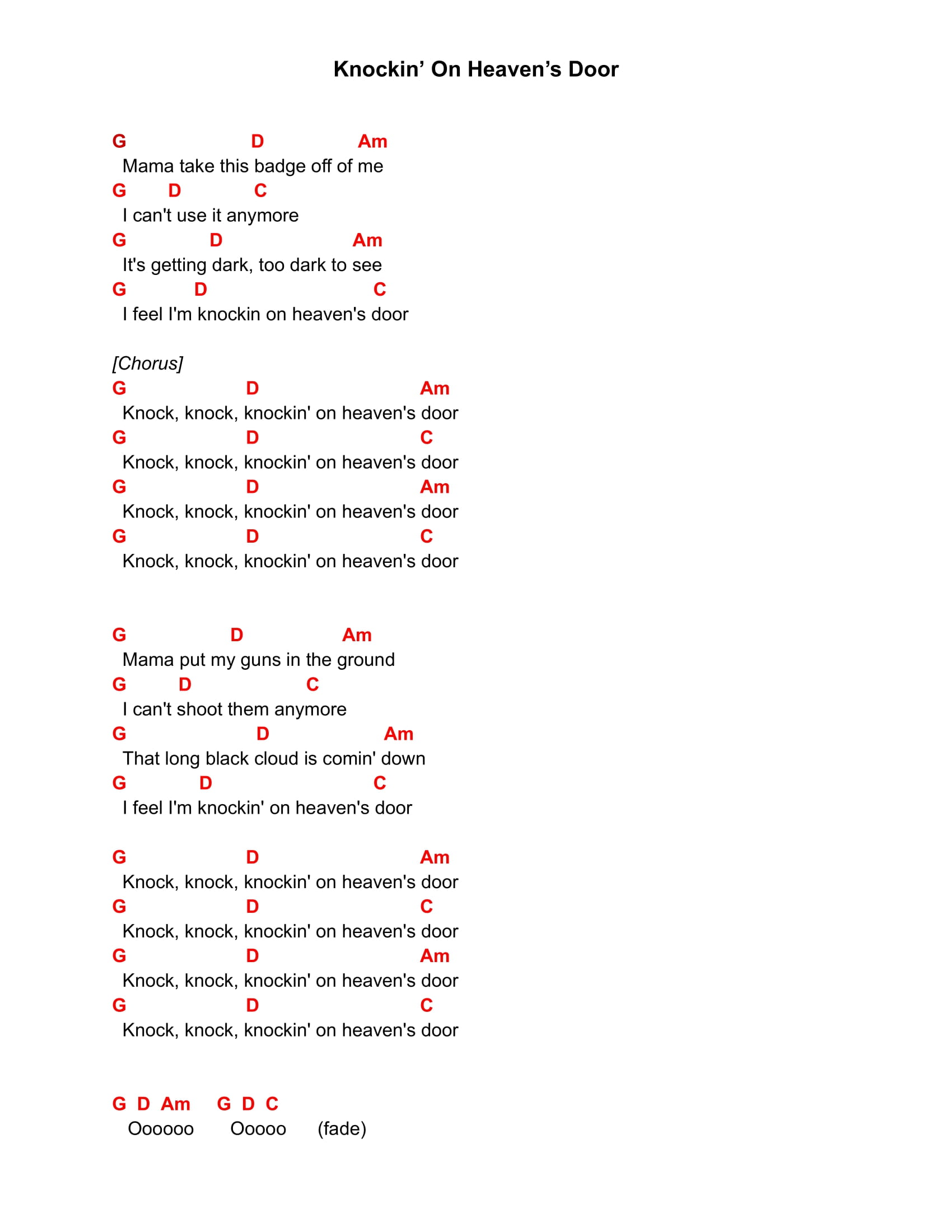 Knockin On Heaven's Door-1